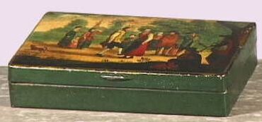 Rechthoekige blikken doos.