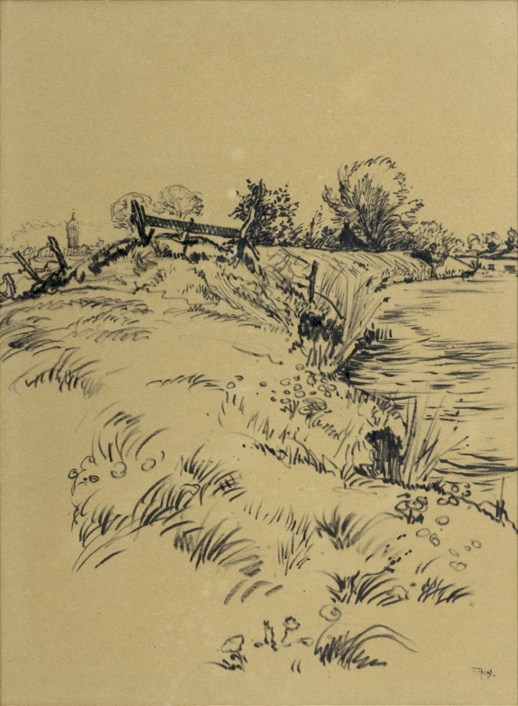 Dijk langs het Reitdiep.