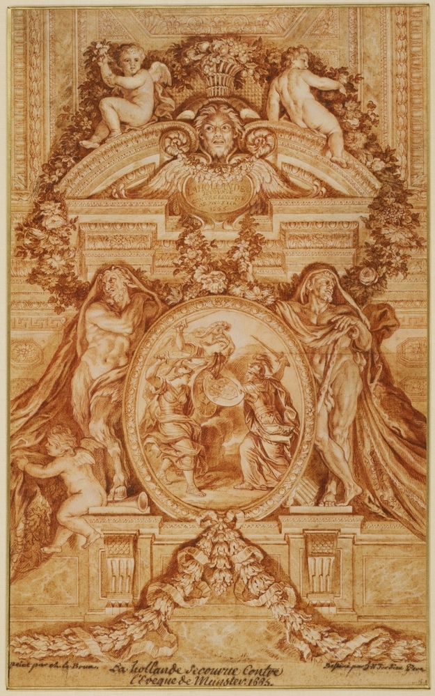 Ontwerp decoratie Spiegelzaal Paleis Versailles.