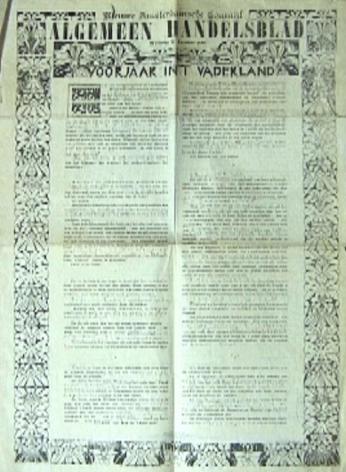 Feestkrant ter gelegenheid van de meerderjarigheid van koningin Wilhelmina, woensdag 31 augustus 1898. .