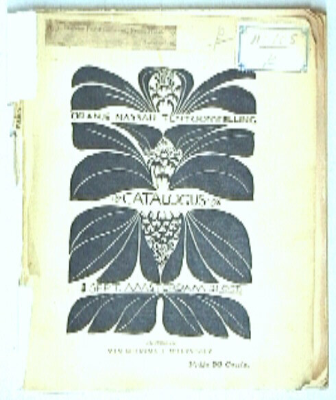 Catalogus van de Oranje Nassau tentoonstelling die werd gehouden in het Rijksmusem ter gelegenheid van de inhuldiging van koningin Wilhelmina in 1898.