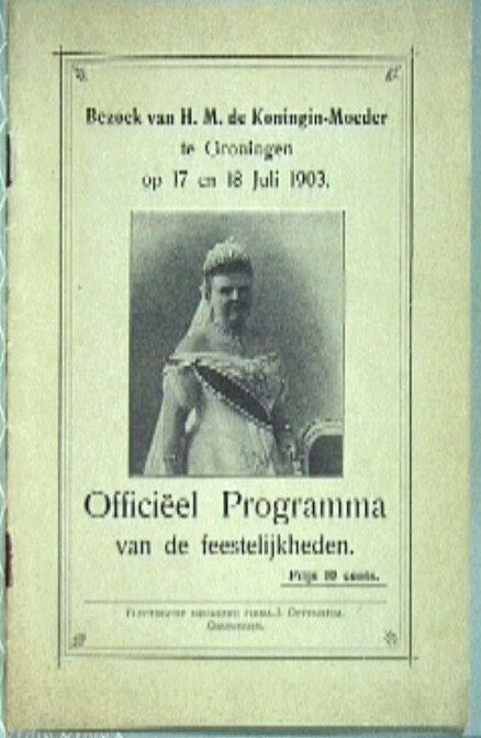 Uitgave, officieel programma bezoek aan Groningen