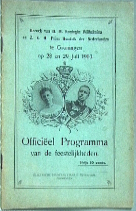 Uitgave, Officieel Programma van de feestelijkheden