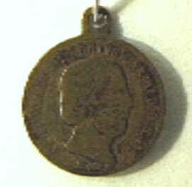 Penning met portret naar rechts van Juliana.