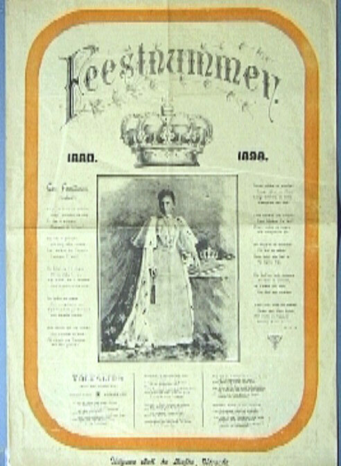 Feestnummer uitgave Joh. De Liefde, Utrecht. ter gelegenheid van de inhuldiging van koningin Wilhelmina.
