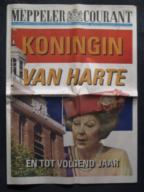 Meppeler Courant. Normale uitgave. Bestaat uit twee katernen.