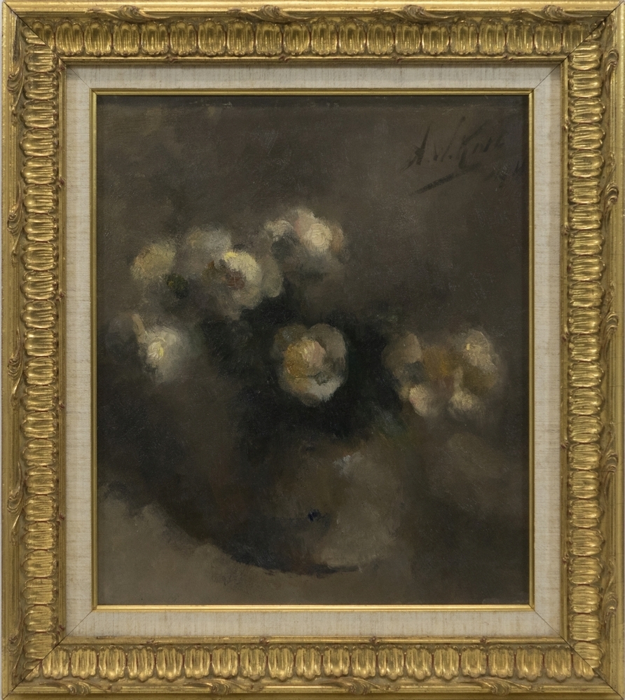 Rozen in bruine pot.