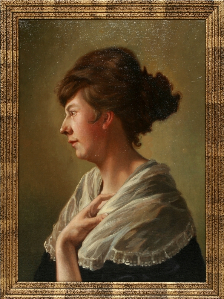 Portret van een vrouw.