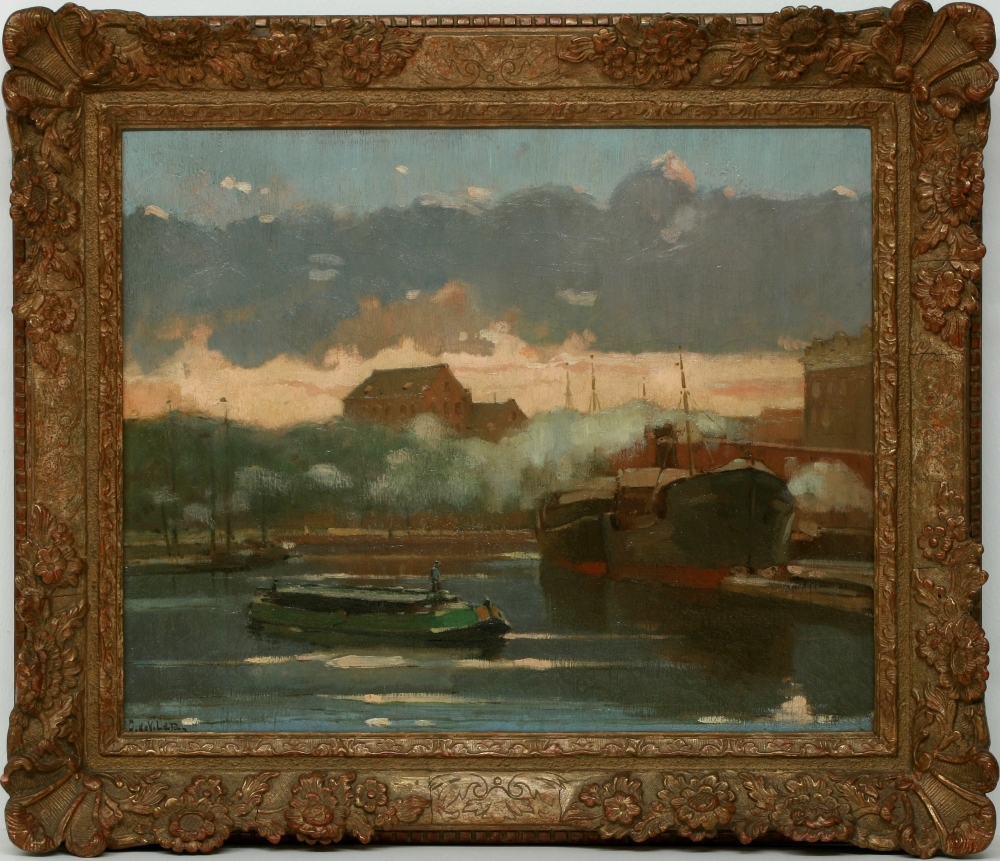 Schepen in de Oosterhaven te Groningen.