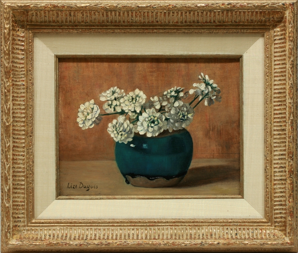 Vaas met scheefbloemen.