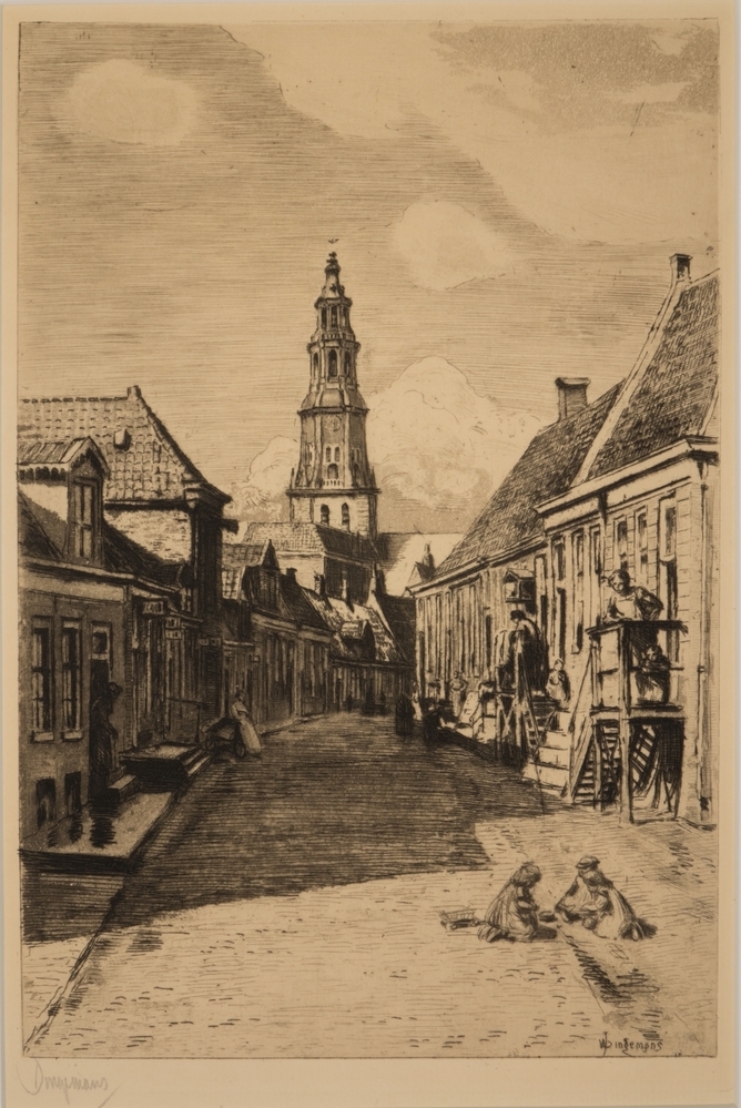 Gezicht op de Driemolendrift te Groningen