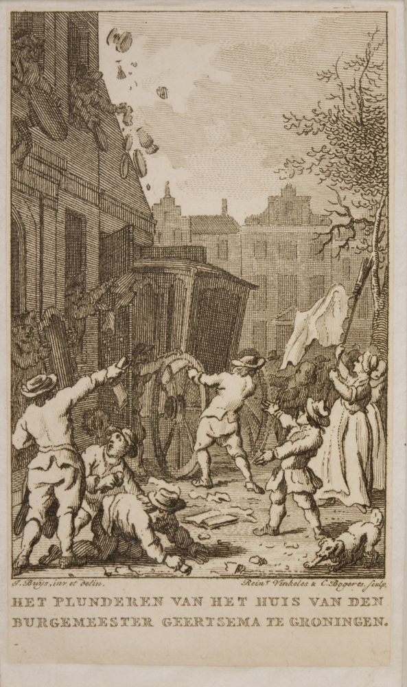 Plundering huis burgemeester Geertsema