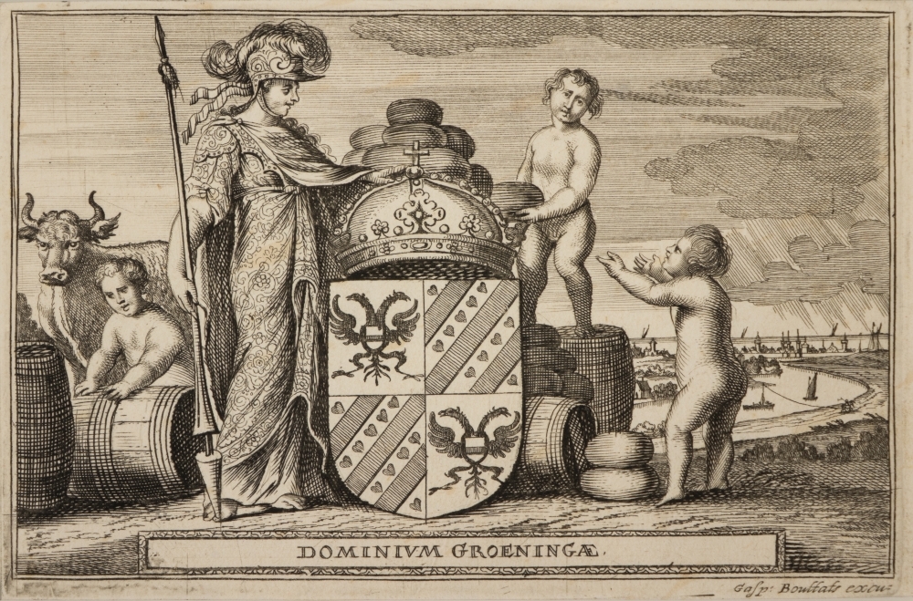 Wapen van Groningen met figuren