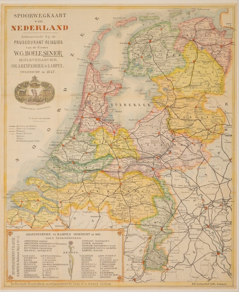 Spoorwegkaart van Nederland