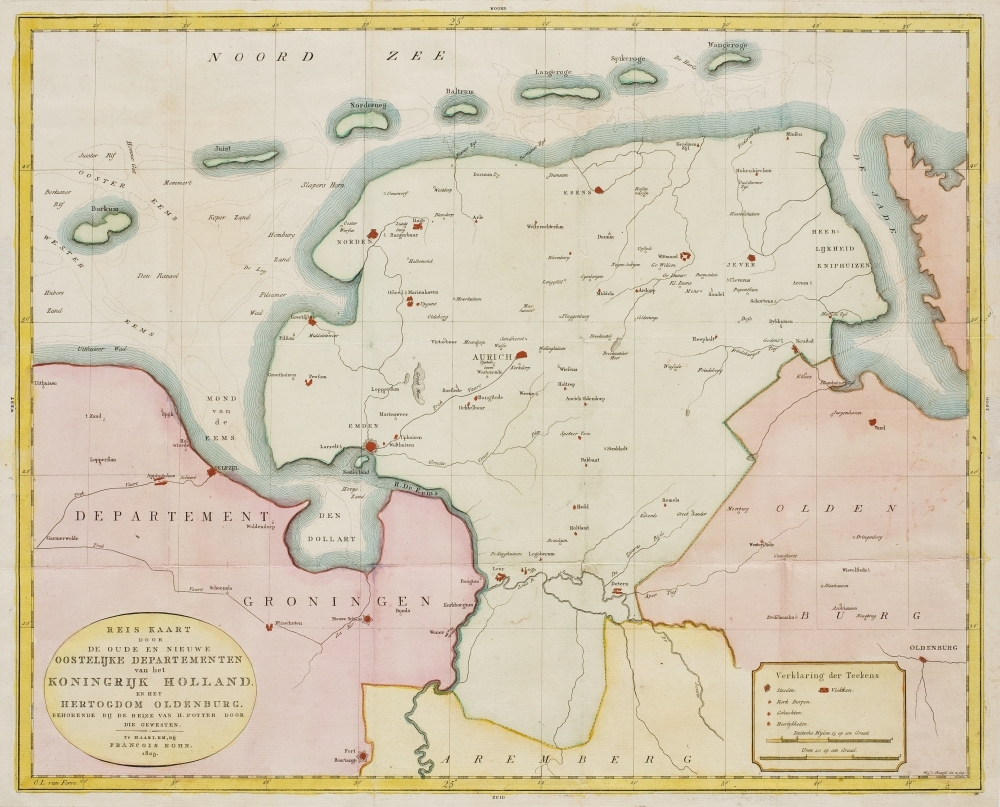 Reiskaart Groningen / Oldenburg