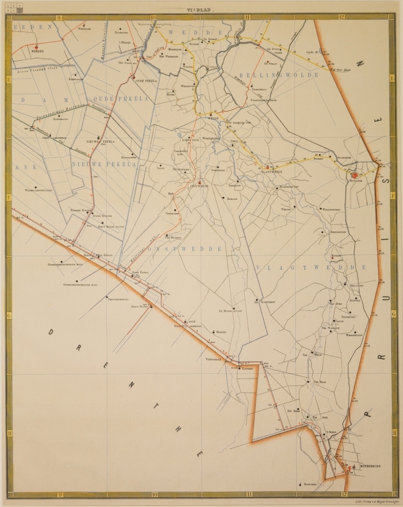 Wegkaart der Provincie Groningen