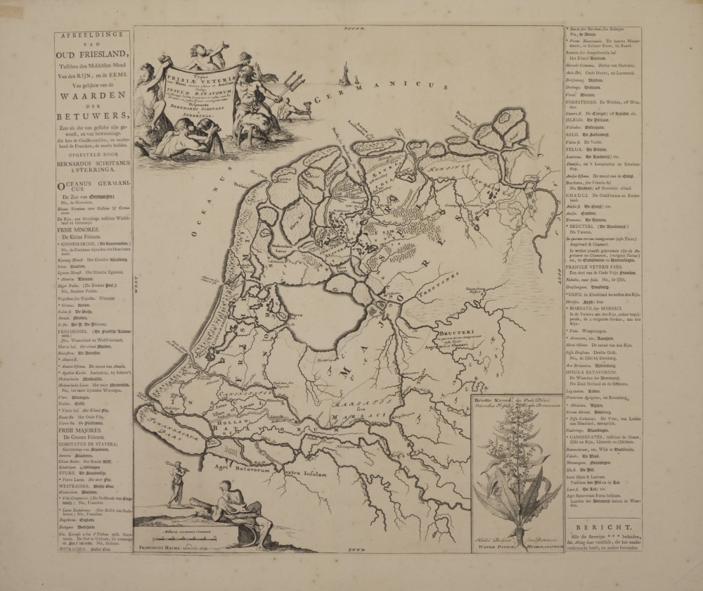 Historische kaart Noord-Nederland / Frisia