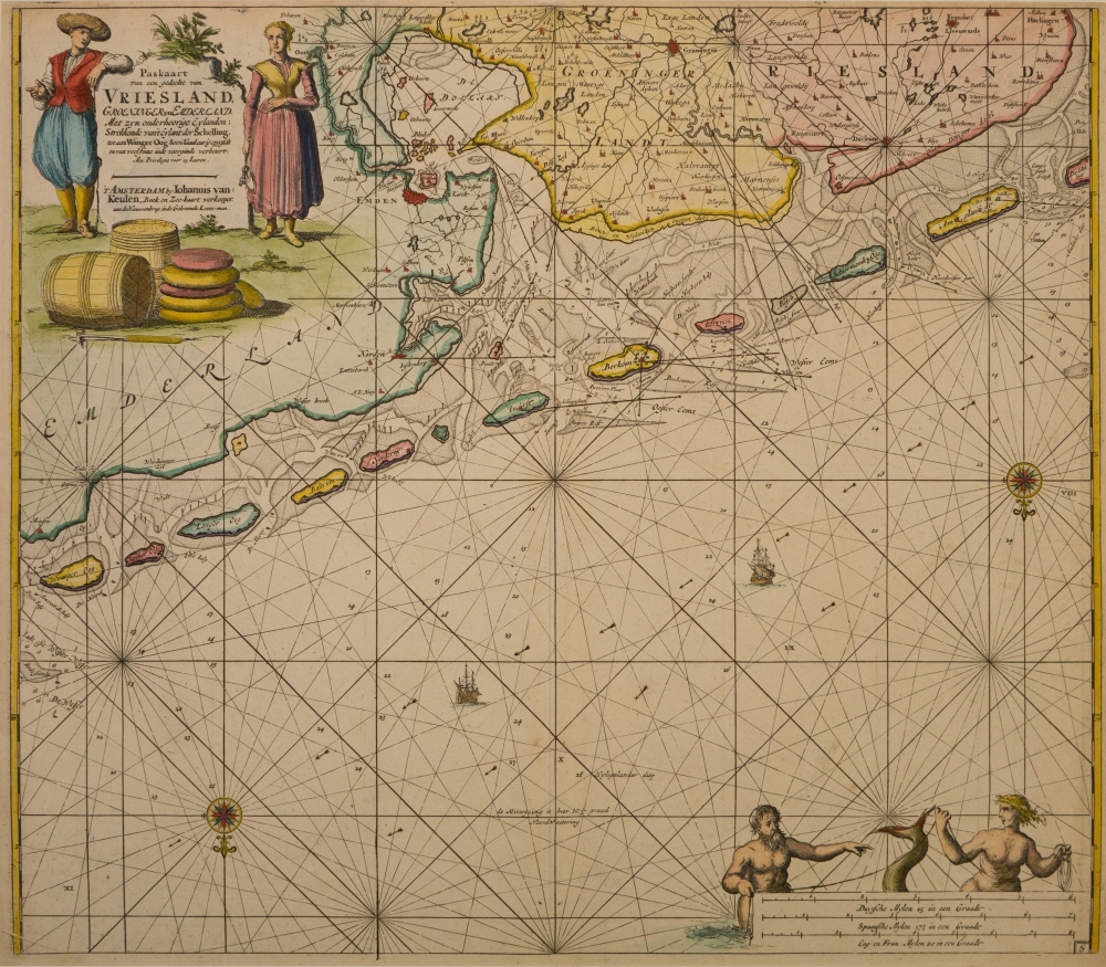 Paskaart deel Friesland, Groningen, Emderland