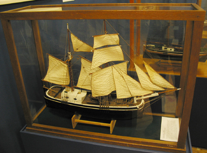 Model van het kofschip "Rival"