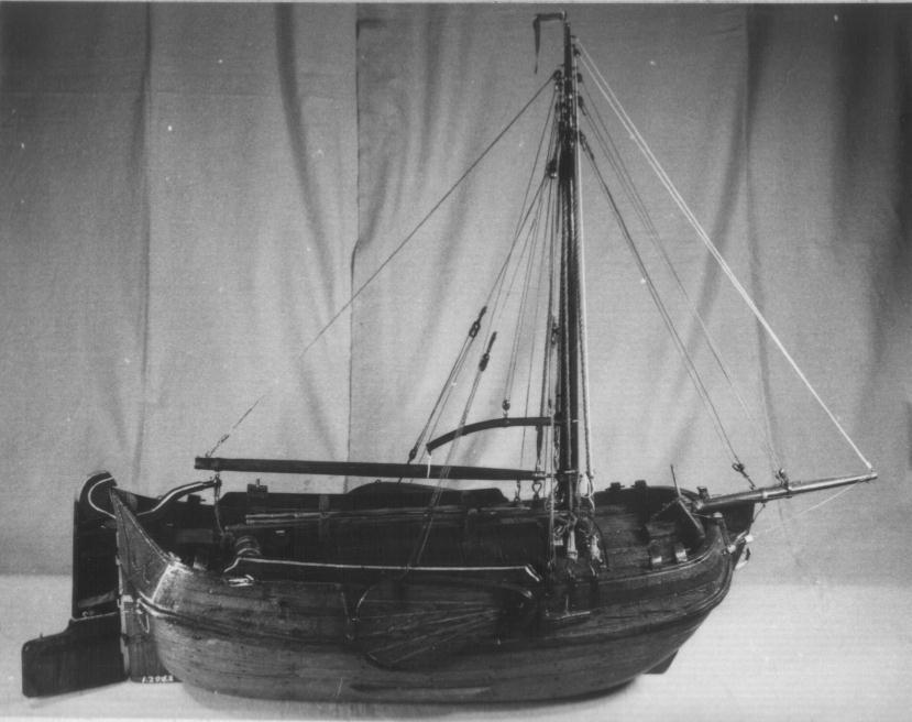 Model van een hektjalk, eind 19e eeuw