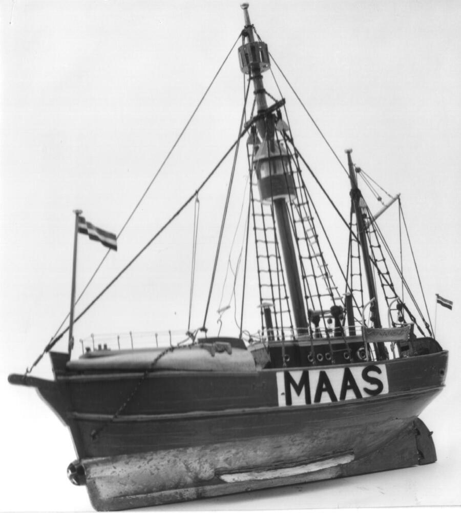 Model van het lichtschip "Maas", circa 1900