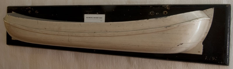 Halfmodel van een tjalk