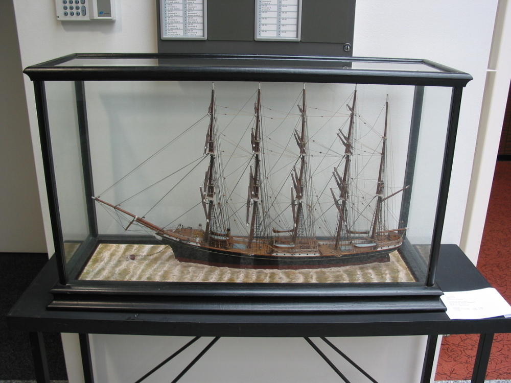 Model van een vijfmaster de "Amanda"