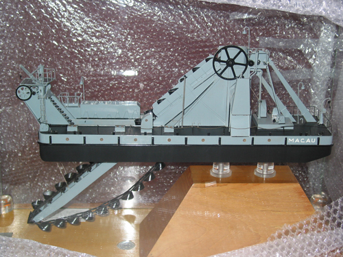 Model van de baggermolen "Macau"