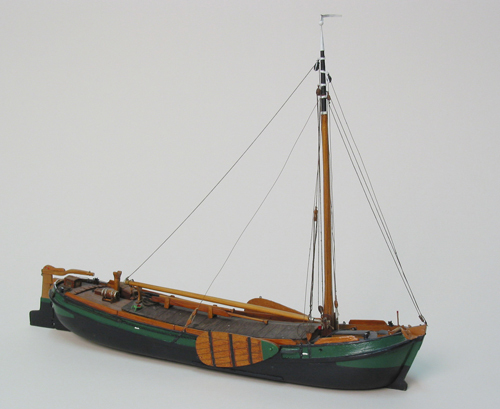 Model van een spitspraam of spitse praam, vervaardigd circa 1966