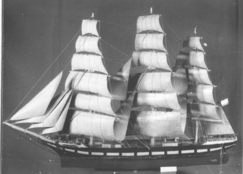 Model van het driemast volschip "Europa"
