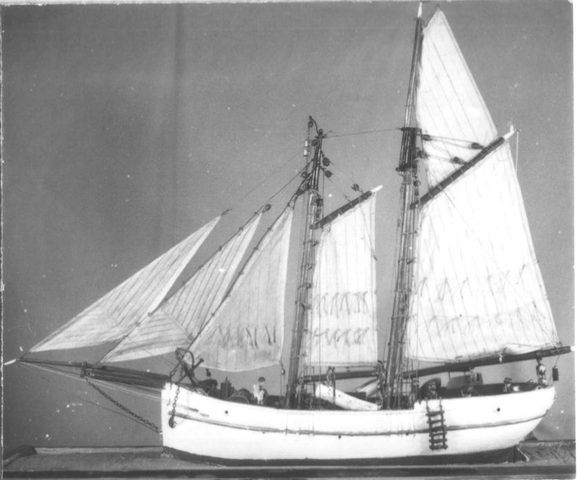 Model van een loodsschoener