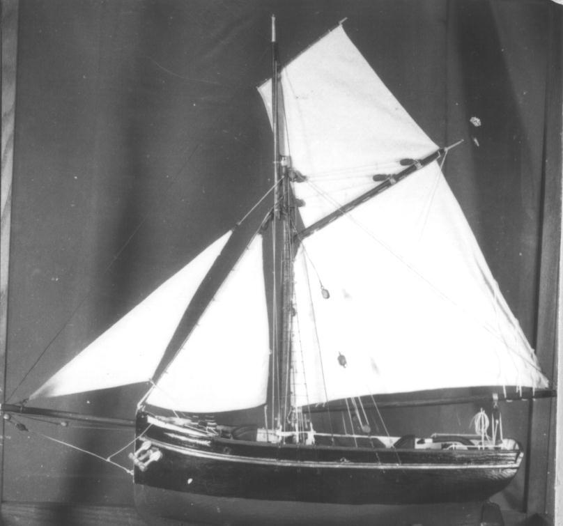 Model van een loods afhaal kotter, 1895