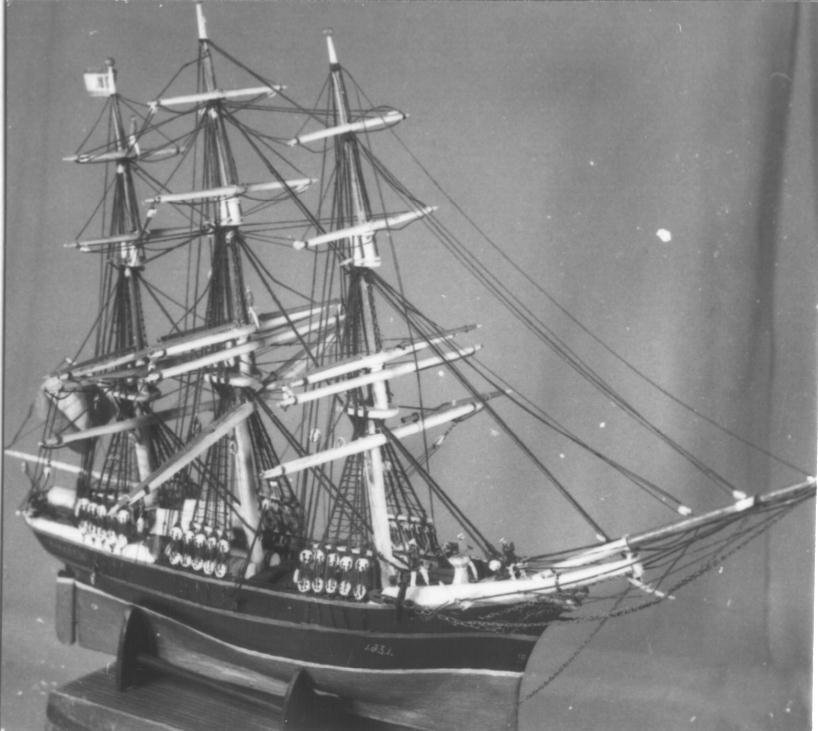 Model van het driemastvolschip 'Egbertus'