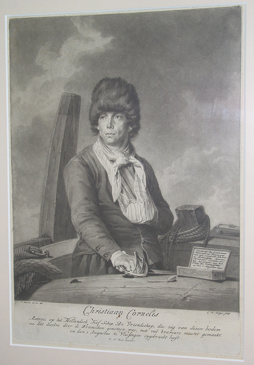 Portret Christiaan Cornelis, gravure door C.H. Hodges, circa 1794