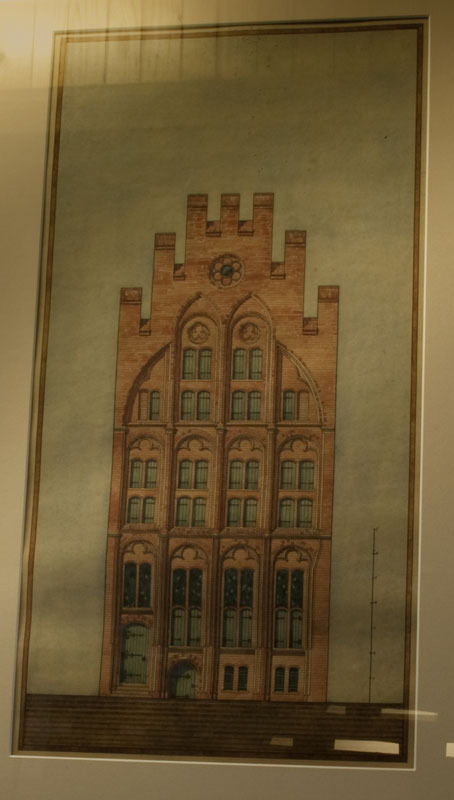 Reconstructietekening van het Gotisch Huis.