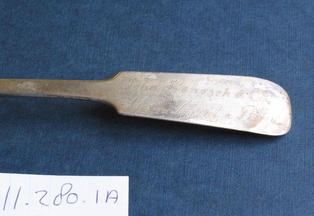 Oostzeelepel "John Kohrsch & Co. Ship Agent a Pillau", 1863