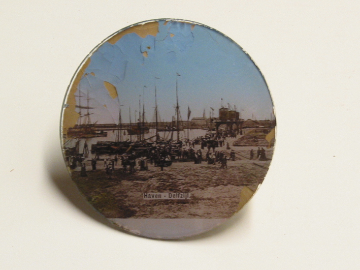 Presse-papier met foto van haven Delfzijl