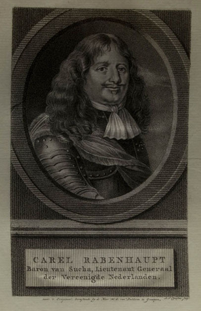 Carel Rabenhaupt, Baron van Sucha, Lieutenant Generaal der Vereenigde Nederlanden, ets door A.L. Claessons