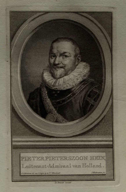 Pieter Pieterszoon Hein, Luitenant-Admiraal van Holland, ets door J. Houbraken