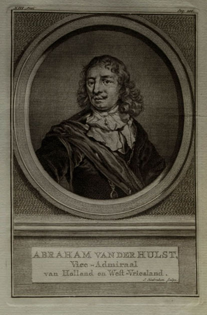 Abraham van der Hulst, Vice-Admiraal van Holland en West-Vriesland, ets door J. Houbraken