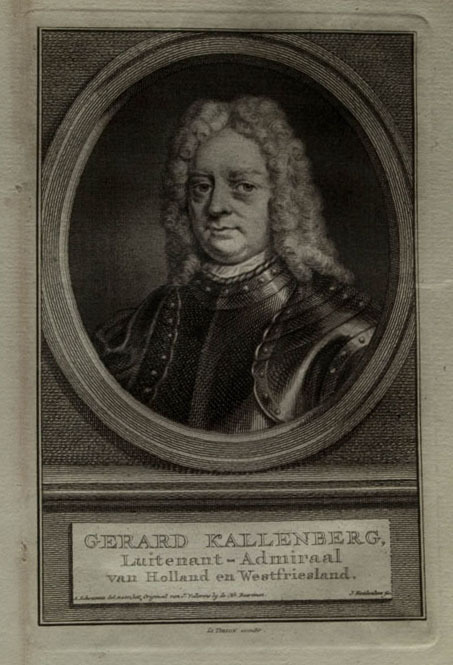 Gerard Callenburgh, Luitenant-Admiraal van Holland en Westfriesland, ets door J. Houbraken naar A. Schouman