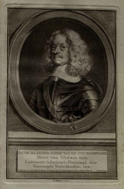 Jacob Baander - Heer van en tot Wassenaer, Heer van Obdam enz., ets door J. Houbraken naar een tekening van Aert Schouman