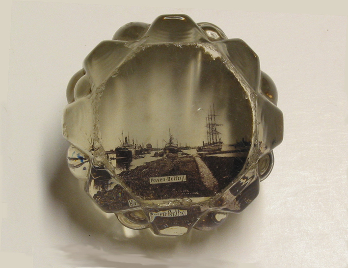 Presse-papier met foto van haven Delfzijl