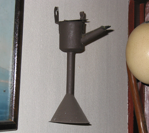 Olielampje (snotneus), circa 1850