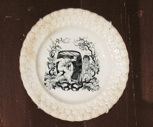 Bord met afbeelding, 18e eeuw