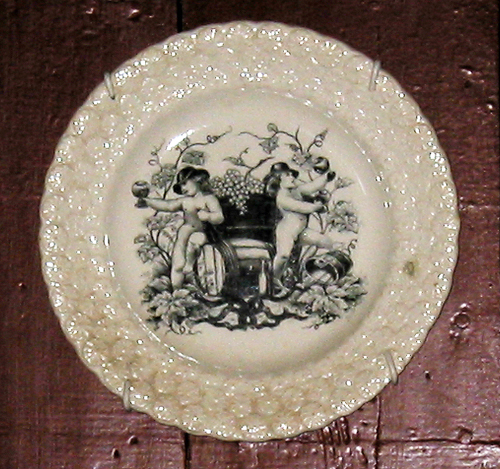 Bord met afbeelding, 18e eeuw