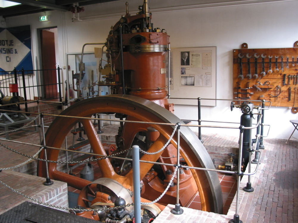 'Werkspoor' dieselmotor, gebruikt in het gemaal Diemerpolder