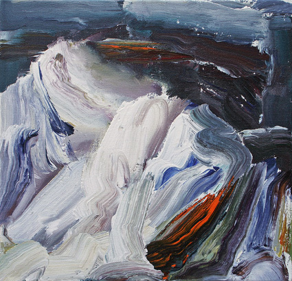 Zonder titel, acrylverf op linnen, door F. Schrikkema, 2005.