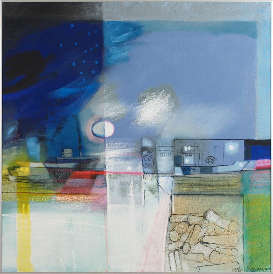 Zonder titel, olieverf op doek door H. van der Tuin, 2005.