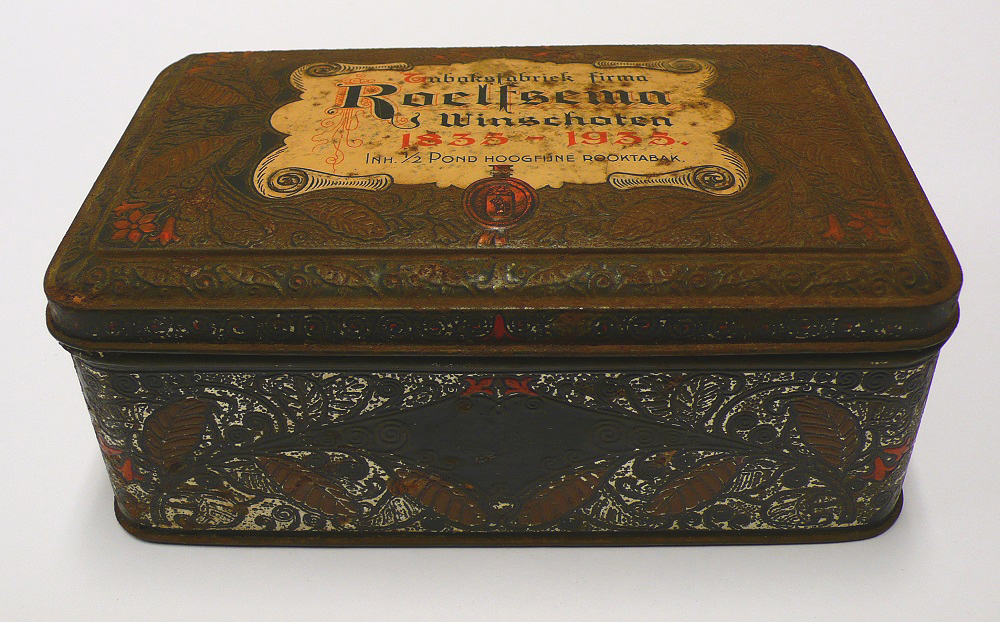 tabaksblik Tabaksfabriek firma Roelfseman Winschoten 1835 - 1935